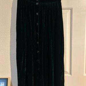 Vintage Velvet Button-Down Skirt